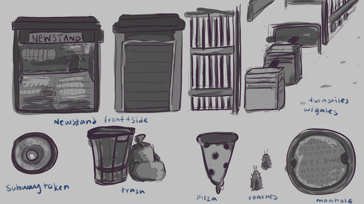 subway station props